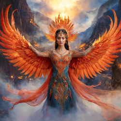 Пазл: Девушка-феникс