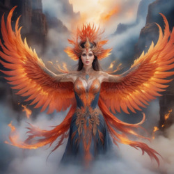 Пазл: Девушка-феникс