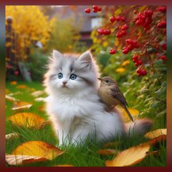 Пазл: У куста боярышника