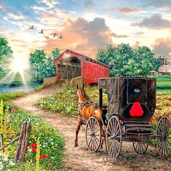 Пазл: Вечер на ферме
