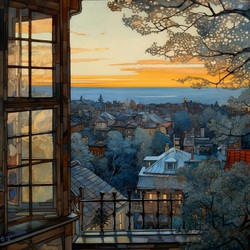 Пазл: На вечерней террасе