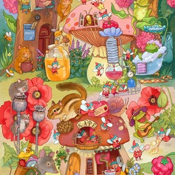 Пазл: Лесное кафе