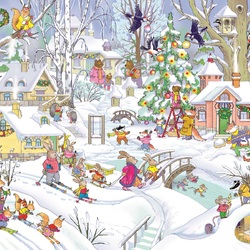 Пазл: Зима в лесу