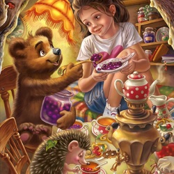 Пазл: Чай с вареньем