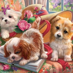 Пазл: Щенки