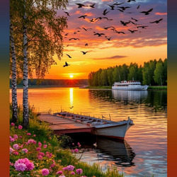 Пазл: И белый кораблик