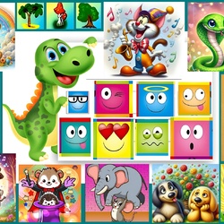 Пазл: Веселые зверюшки