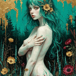 Пазл: Бирюза и золото