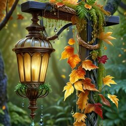 Пазл: Осенний фонарь