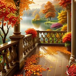 Пазл: Осенняя веранда