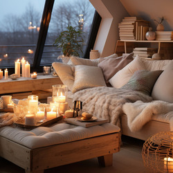 Пазл: Комната в свечах