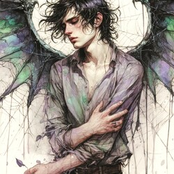 Пазл: Юноша чернилами