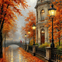 Пазл: Осень в городе