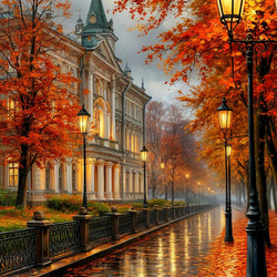 Пазл: Осень в городе