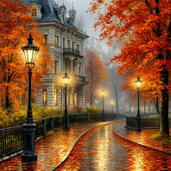 Пазл: Осень в городе