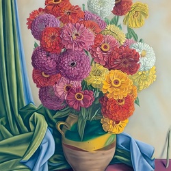 Пазл: Великолепные циннии