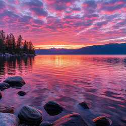 Пазл: Розовое озеро