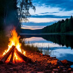 Пазл: Вечером у реки