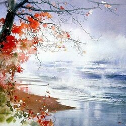 Пазл: Осень у моря