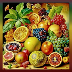 Пазл: Натюрморт с виноградом