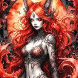 Пазл: Рыжая Кицунэ