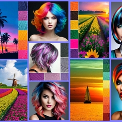 Пазл: Разноцветный коллаж