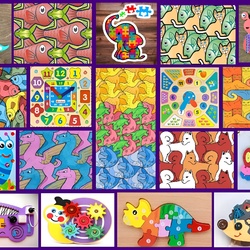 Пазл: Разноцветный коллаж