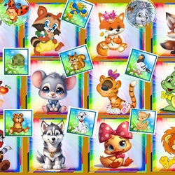 Пазл: Веселые зверюшки