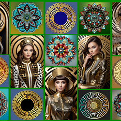 Пазл: Девушки и мандалы