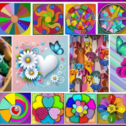 Пазл: Разноцветный коллаж