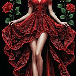 Пазл: Красное и черное