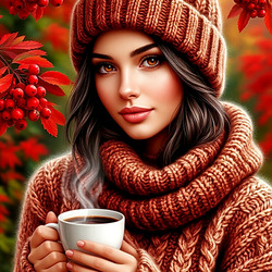 Пазл: Девушка и осень