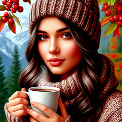 Пазл: Девушка и осень