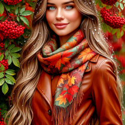 Пазл: Девушка и осень