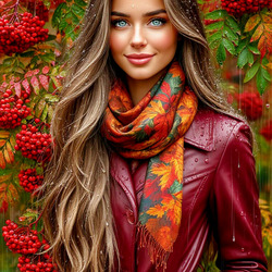 Пазл: Девушка и осень