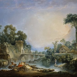 Пазл: Деревянный мостик