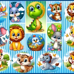 Пазл: Веселые зверюшки
