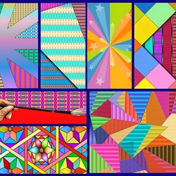 Пазл: Разноцветный коллаж