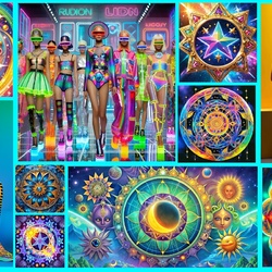 Пазл: Разноцветный коллаж