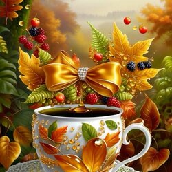 Пазл: Осенний чай