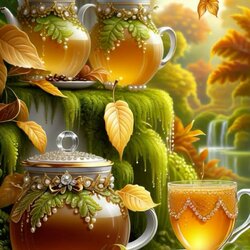 Пазл: Осенний чай