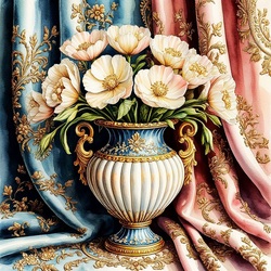 Пазл: Ваза с цветами