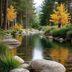 Пазл: Лесная река