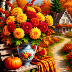 Пазл: Осенний букет