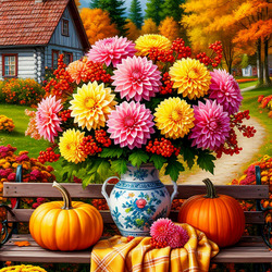 Пазл: Осенний букет