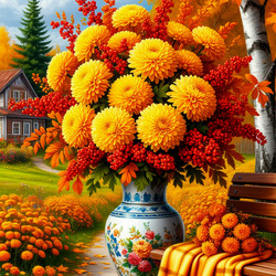 Пазл: Осенний букет