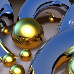 Пазл: Золотые шары