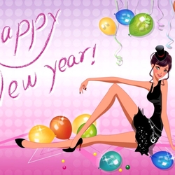 Пазл: Девушка и воздушные шарики