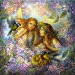 Пазл: Заботливые ангелы