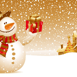 Пазл: Снеговичок